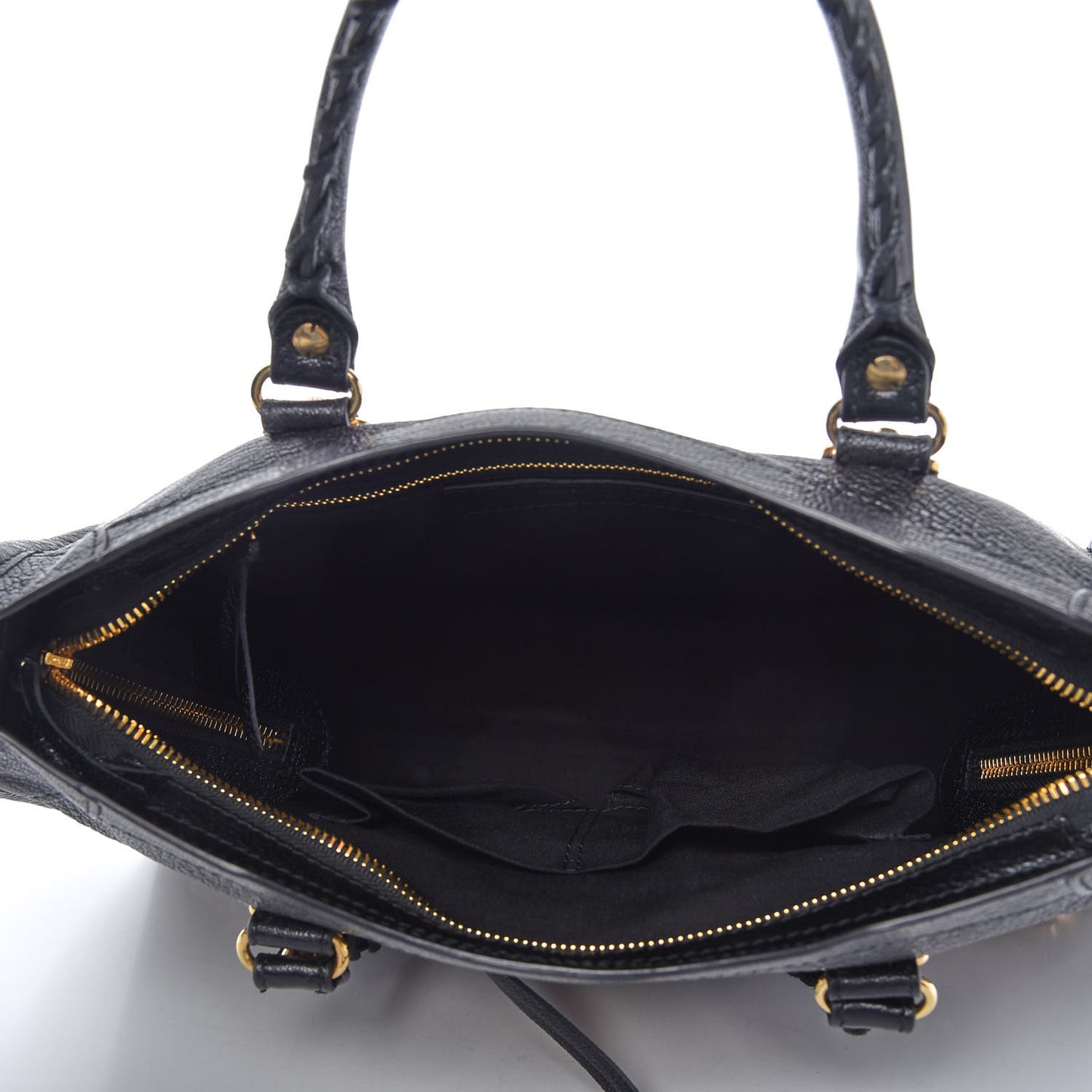 Chevre Gold Metallic Edge Hardware S City Black