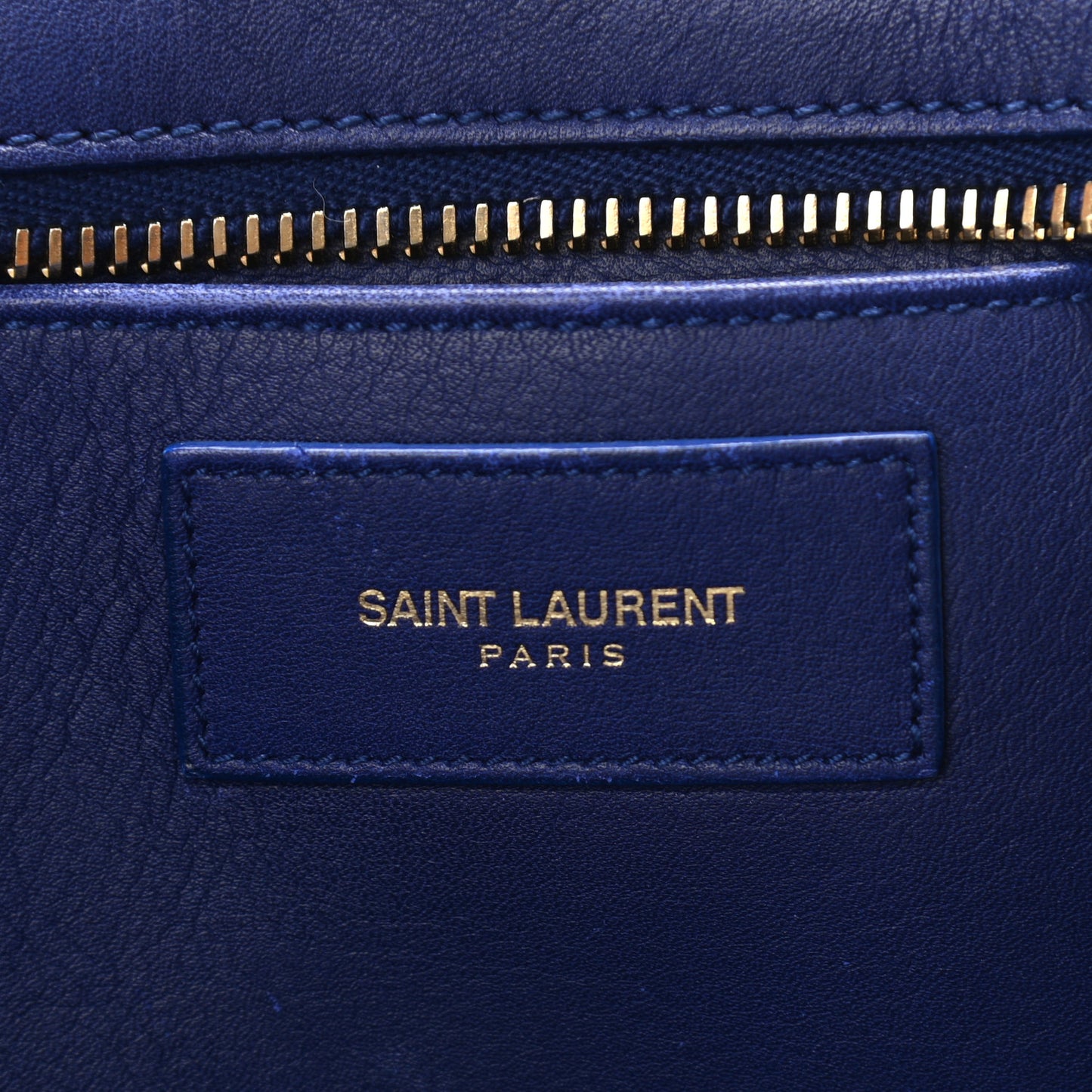 Calfskin Small Classic Y Cabas Navy