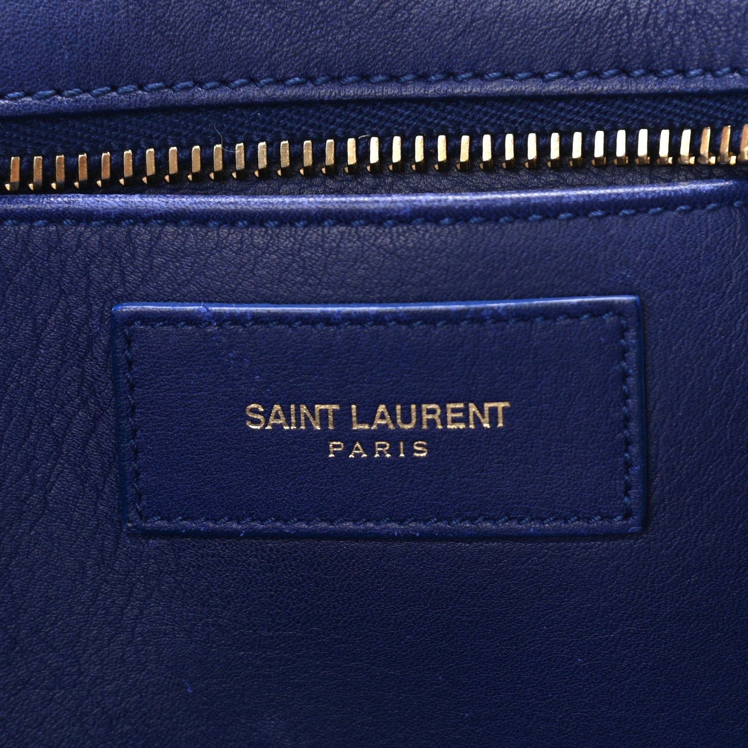 Saint Laurent Calfskin Small Classic Y Cabas Navy 6 of 15