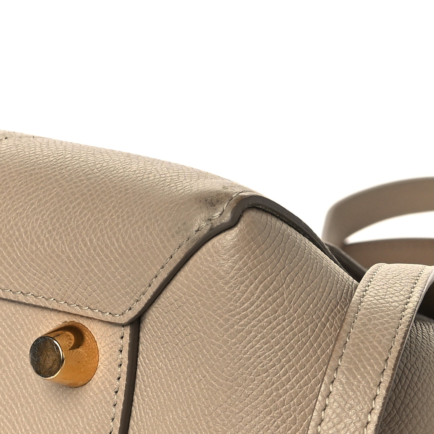 Grained Calfskin Mini Belt Bag Light Taupe