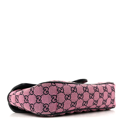 Gucci Monogram Multicolor Matelasse Diagonal Small GG Marmont Shoulder Bag Pink Blue 6 of 25