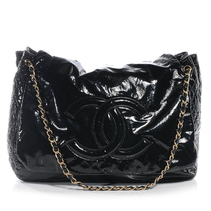 Chanel Vinyl Rock and Chain Large Flap Black 1 of 6