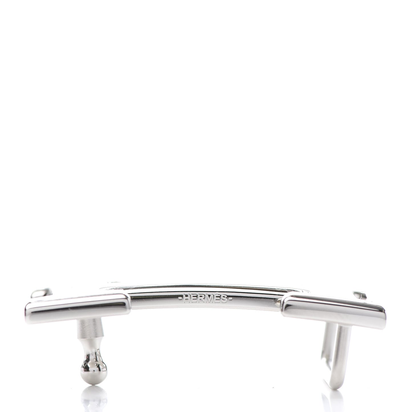 Polished Palladium 32mm H Belt Buckle Silver