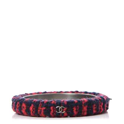 Chanel Tweed CC Narrow Bangle M Red Blue 1 of 4