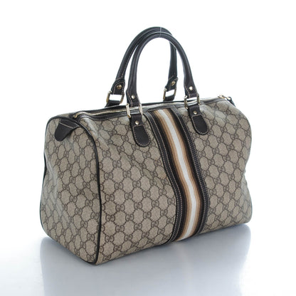 Gucci GG Plus Monogram Web Medium Joy Boston Dark Brown 3 of 8