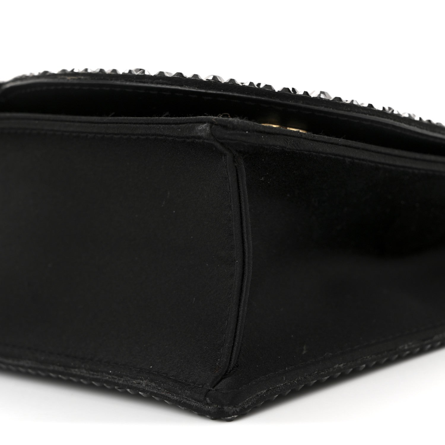 Dolce & Gabbana Satin Crystal DG Logo Flap Crossbody Bag Black 9 of 11