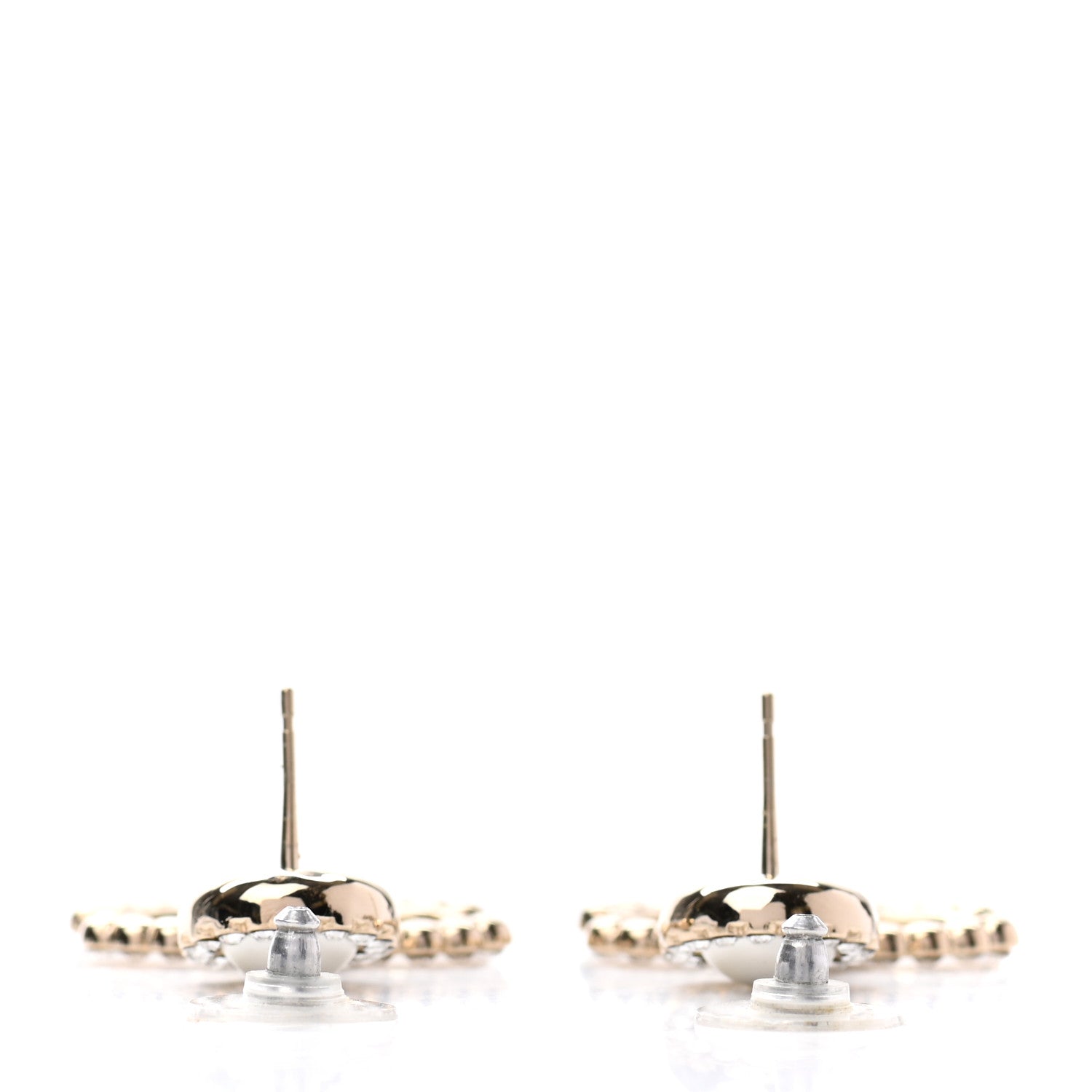Chanel Crystal Pearl Bow-tiful CC Drop Earrings Gold 3 of 4