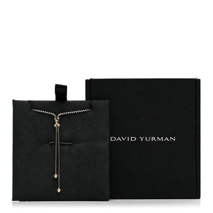 David Yurman Sterling Silver 18K Yellow Gold Petite X Lariat Necklace 5 of 5