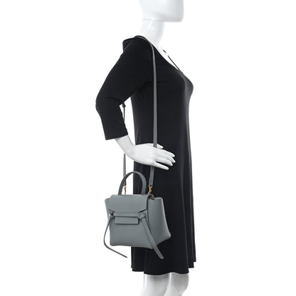 Celine Grained Calfskin Nano Belt Bag Storm 2 of 10
