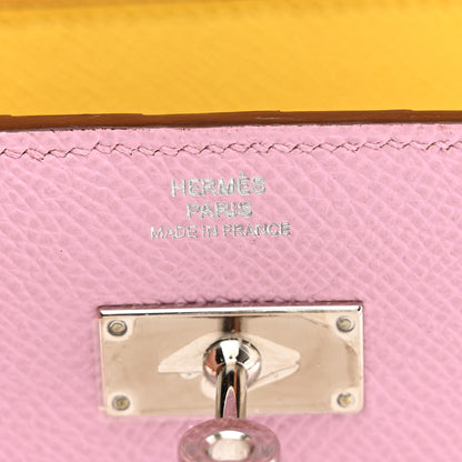 Hermes Epsom Medium Kelly Wallet Mauve Sylvestre Jaune De Naples 6 of 7