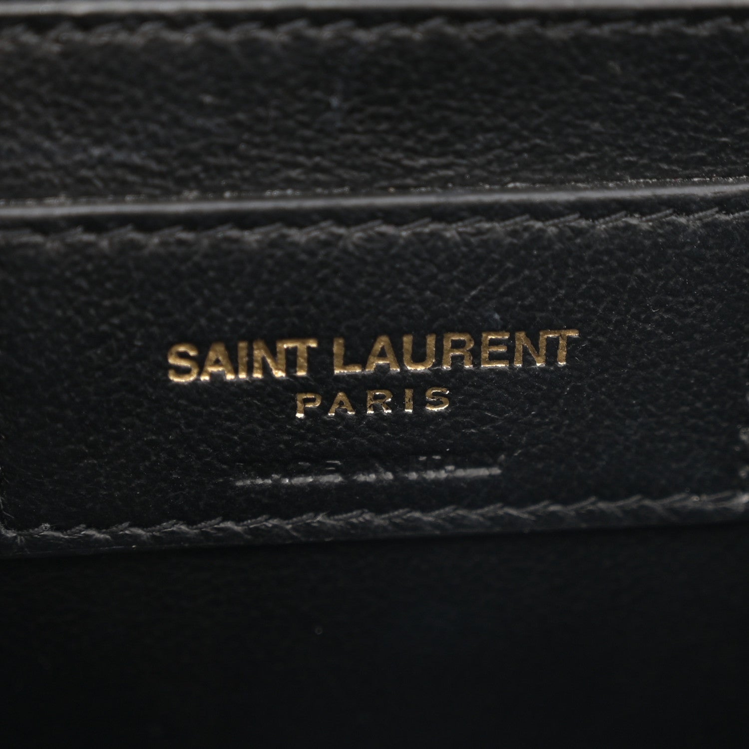 Saint Laurent Calfskin Crocodile Embossed Medium Classic Monogram Kate Tassel Satchel Black 6 of 11