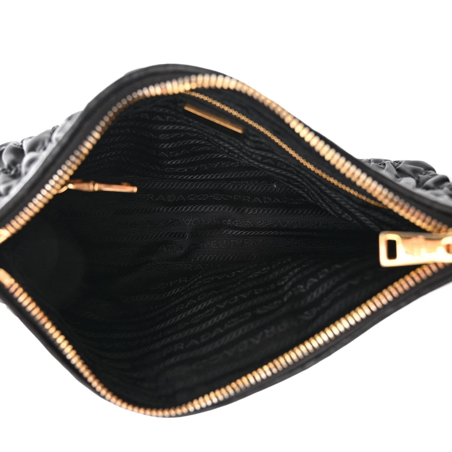 Prada Tessuto Nylon Gaufre Shoulder Bag Black 5 of 9