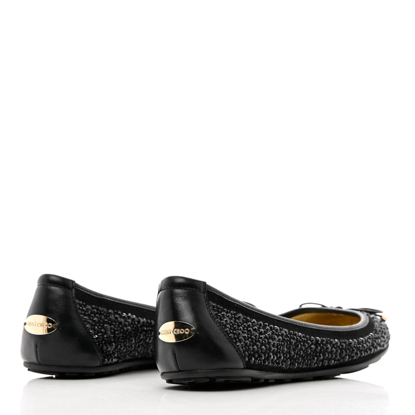 Jeweled Weber Ballet Flats 39 Black