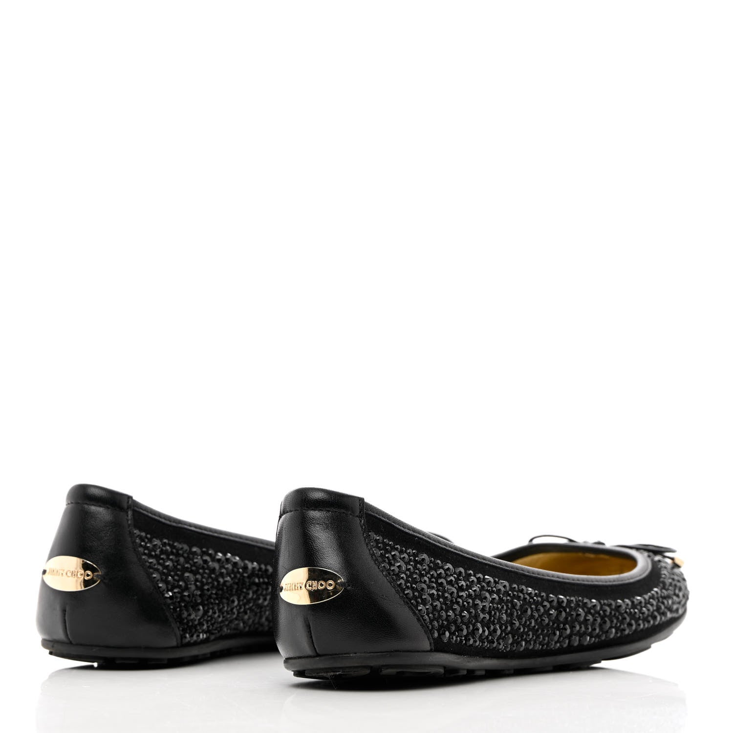 Jimmy Choo Jeweled Weber Ballet Flats 39 Black 4 of 16