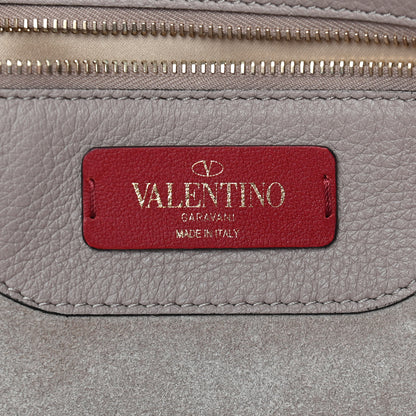 Valentino Garavani Grained Calfskin Rockstud Shoulder Tote Poudre 6 of 12