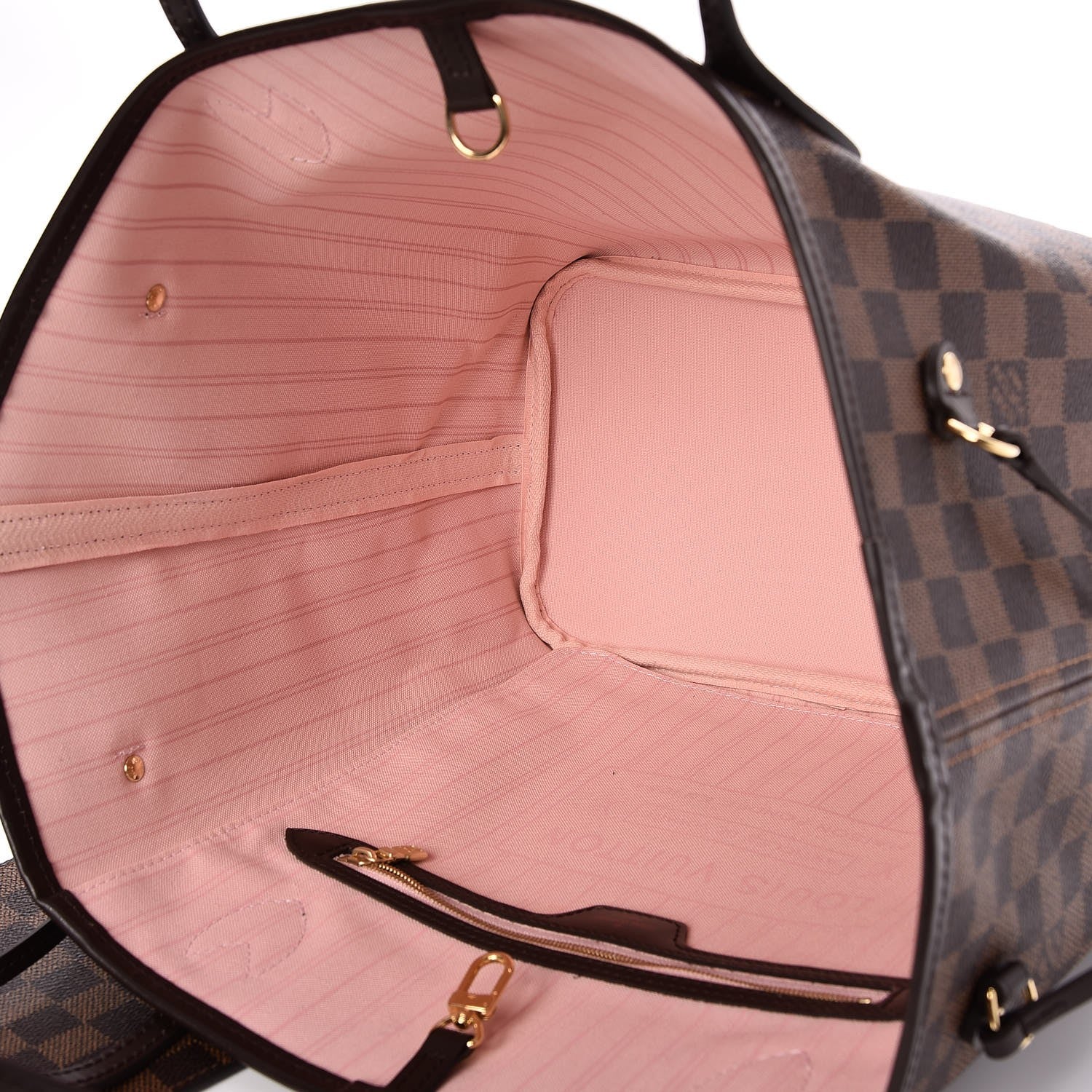Louis Vuitton Damier Ebene Neo Neverfull MM Rose Ballerine 5 of 8