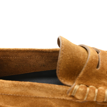 Saint Laurent Suede Le Loafer 15 Penny Slippers 36 Cuoio 9 of 10