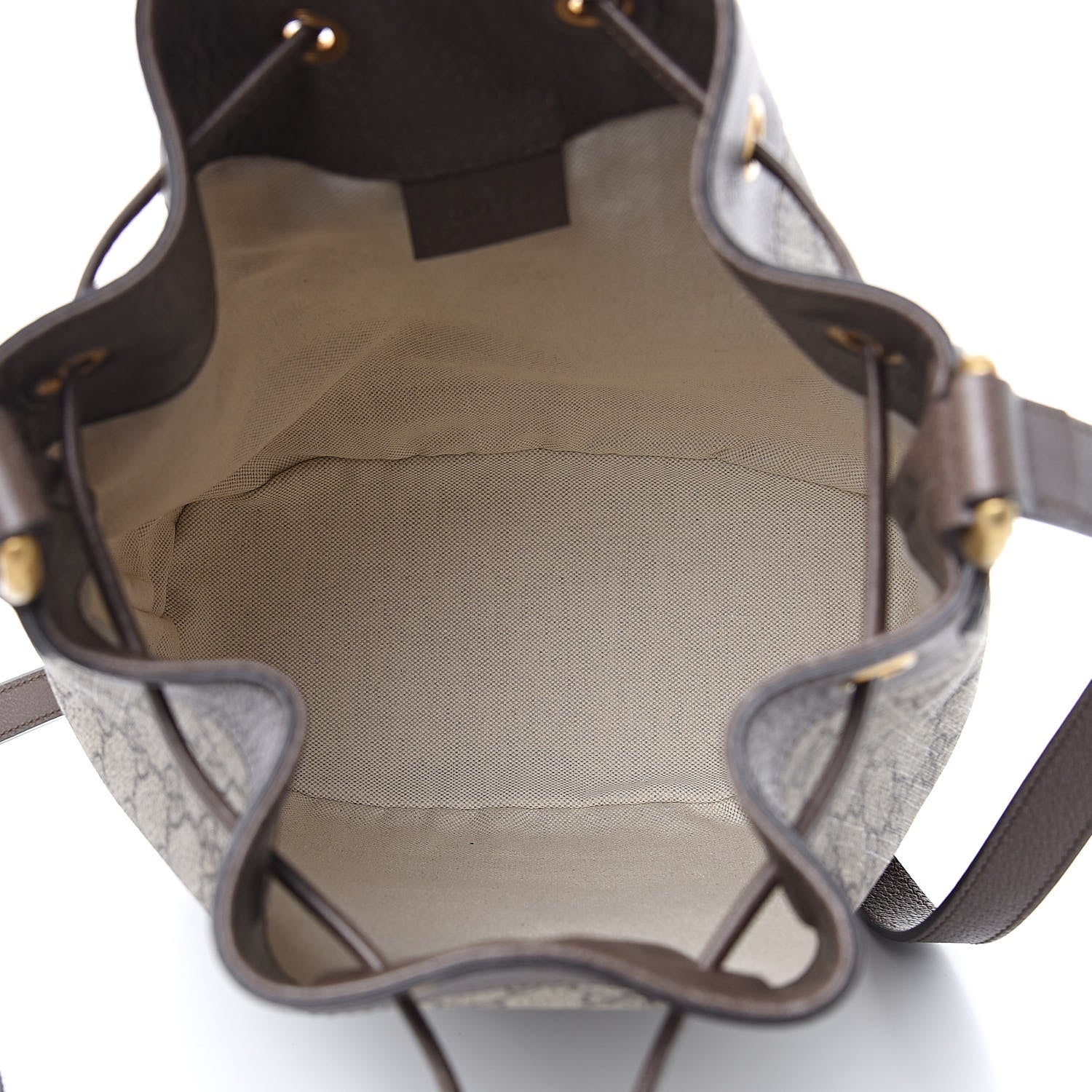Gucci GG Supreme Monogram Web Ophidia Bucket Bag Brown 5 of 9
