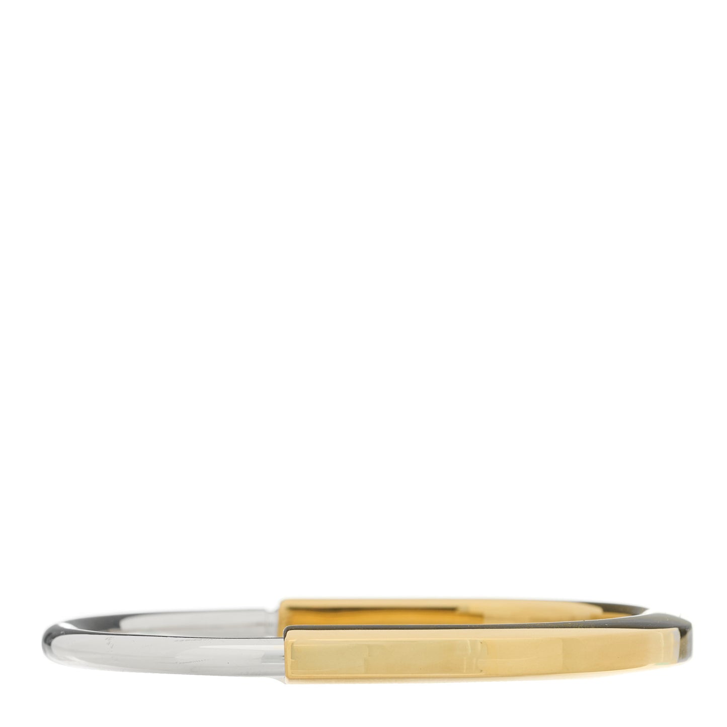 18K Yellow White Gold Tiffany Lock Bangle Bracelet