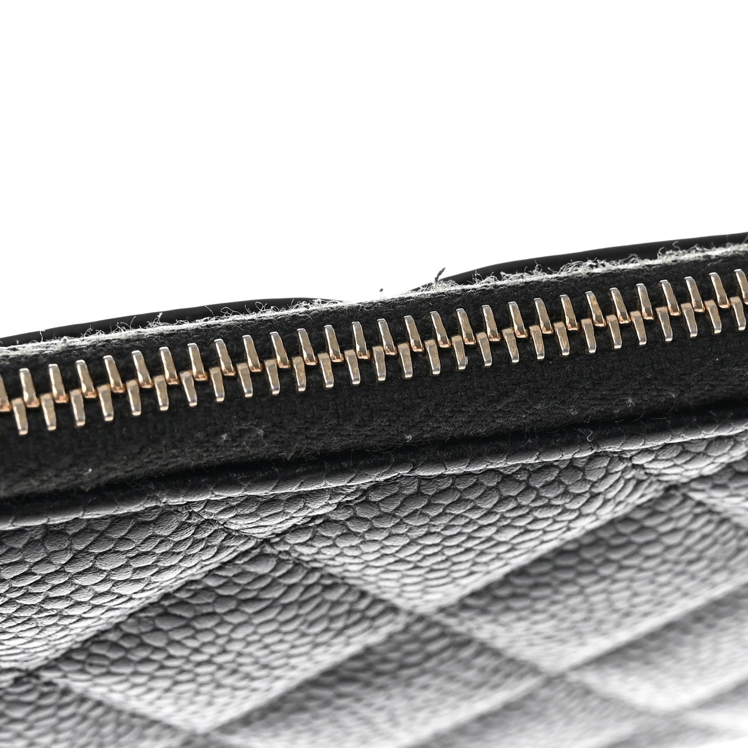 Chanel Caviar Quilted Filigree Zip Pouch Black 8 of 12