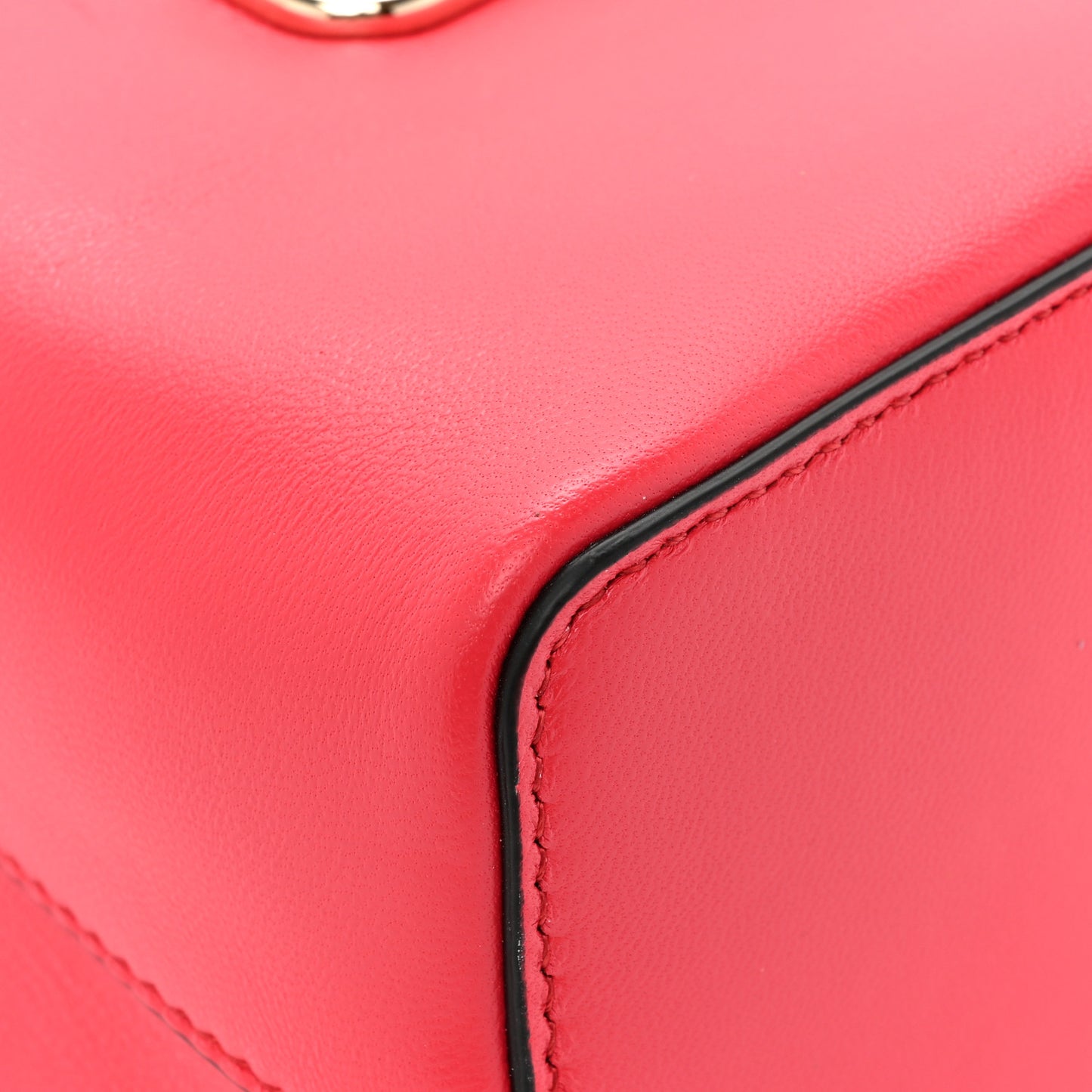 Nappa Mini Vlogo Bucket Bag Rouge Pur
