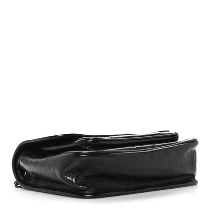 Saint Laurent Crinkled Calfskin Matelasse Monogram Baby Niki Chain Satchel Black 5 of 10