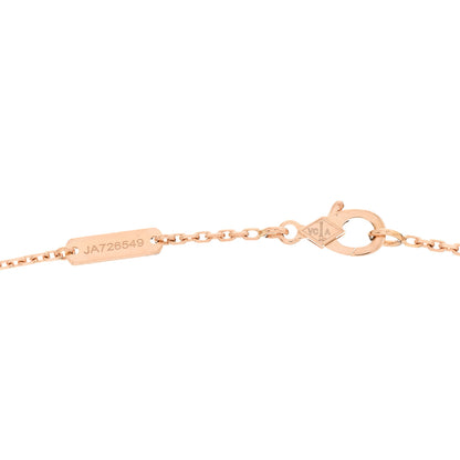Van Cleef & Arpels 18K Rose Gold Gray Mother of Pearl Vintage Alhambra Pendant Necklace 3 of 5