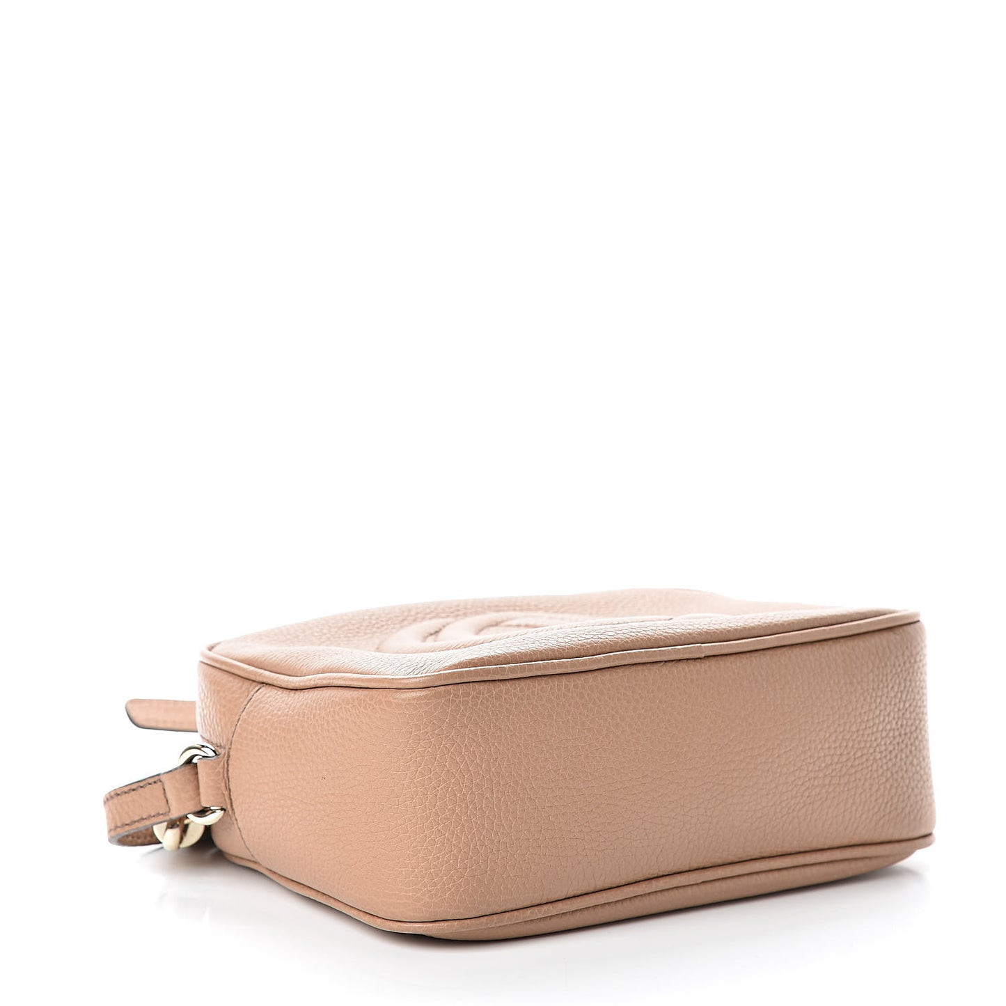 Pebbled Calfskin Small Soho Disco Bag Rose Beige