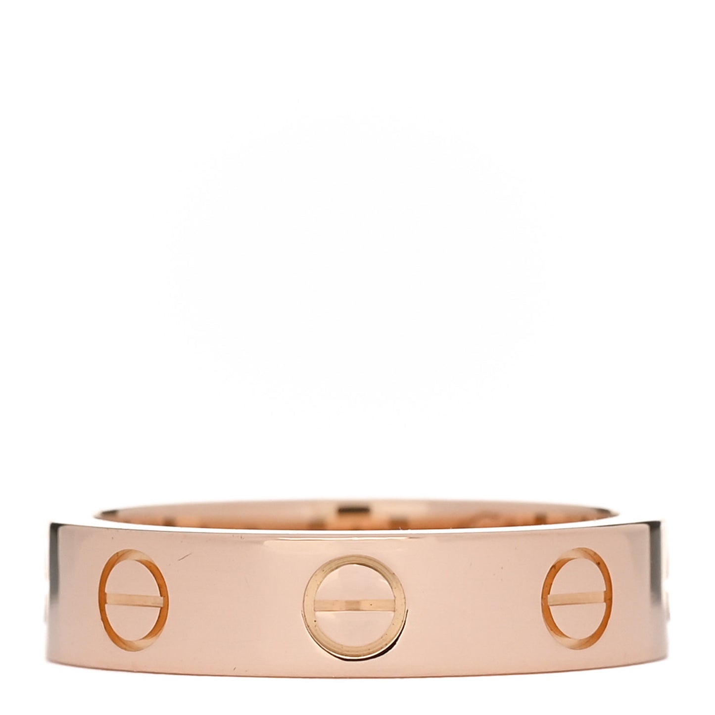 18K Pink Gold Diamond 4mm LOVE Wedding Band Ring 47 4
