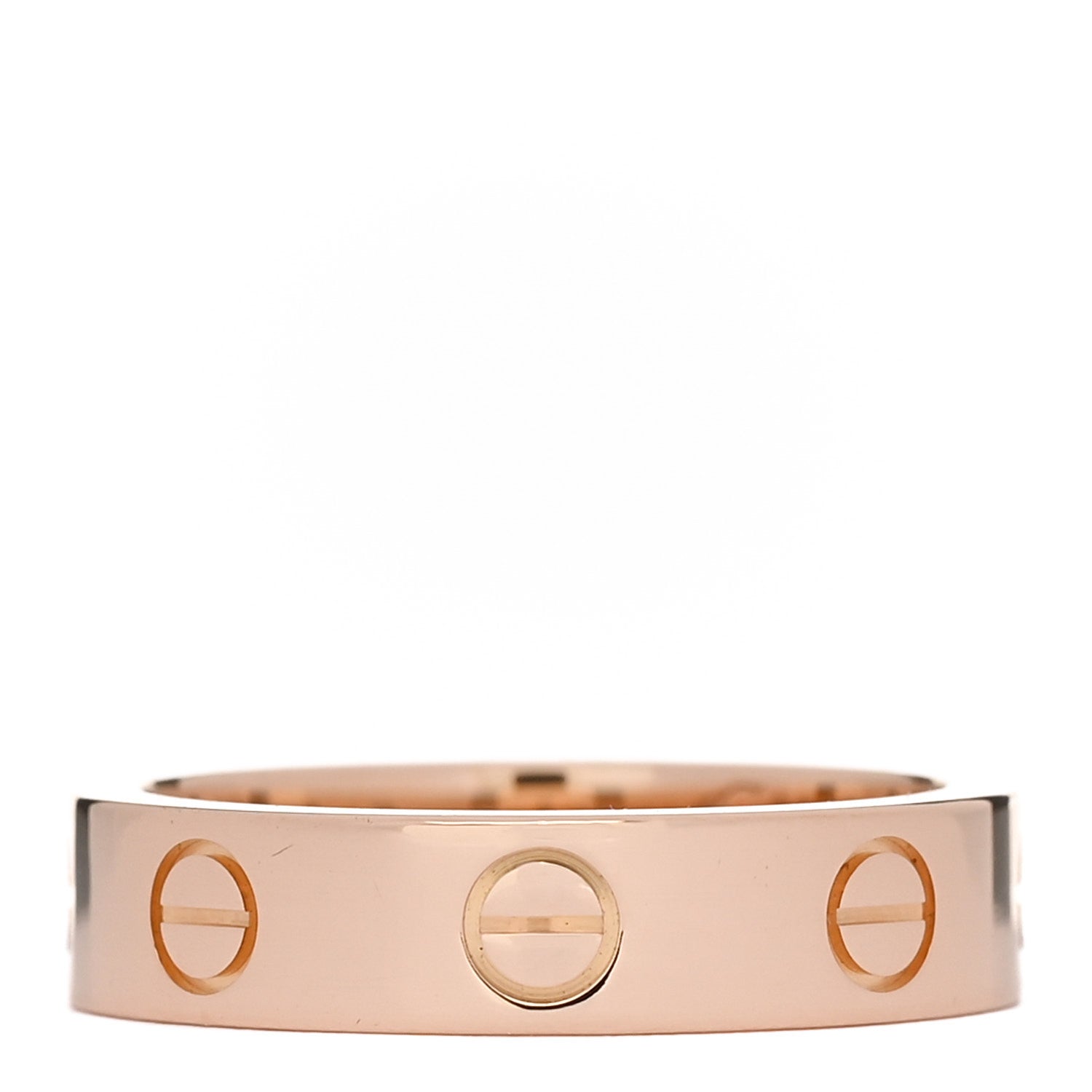 Cartier 18K Pink Gold Diamond 4mm LOVE Wedding Band Ring 47 4 3 of 4