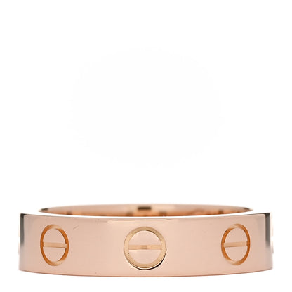 Cartier 18K Pink Gold Diamond 4mm LOVE Wedding Band Ring 47 4 3 of 4