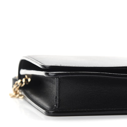 Jimmy Choo Calfskin Palace Wallet On Chain Black 7 of 8