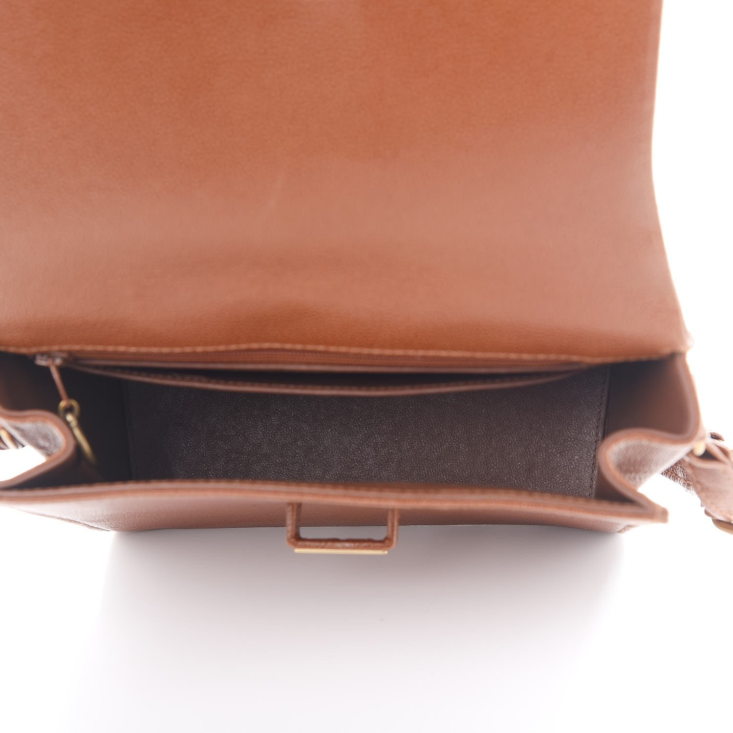 Chanel Grained Calfskin Shoulder Bag Brown 5 of 10