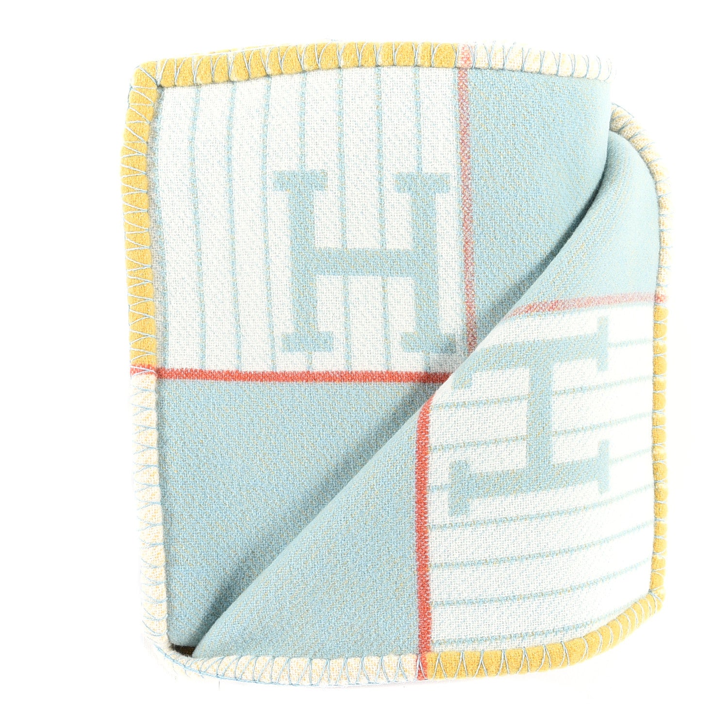 Hermes Wool Cashmere Avalon Passe-Passe Blanket Miel 2 of 3