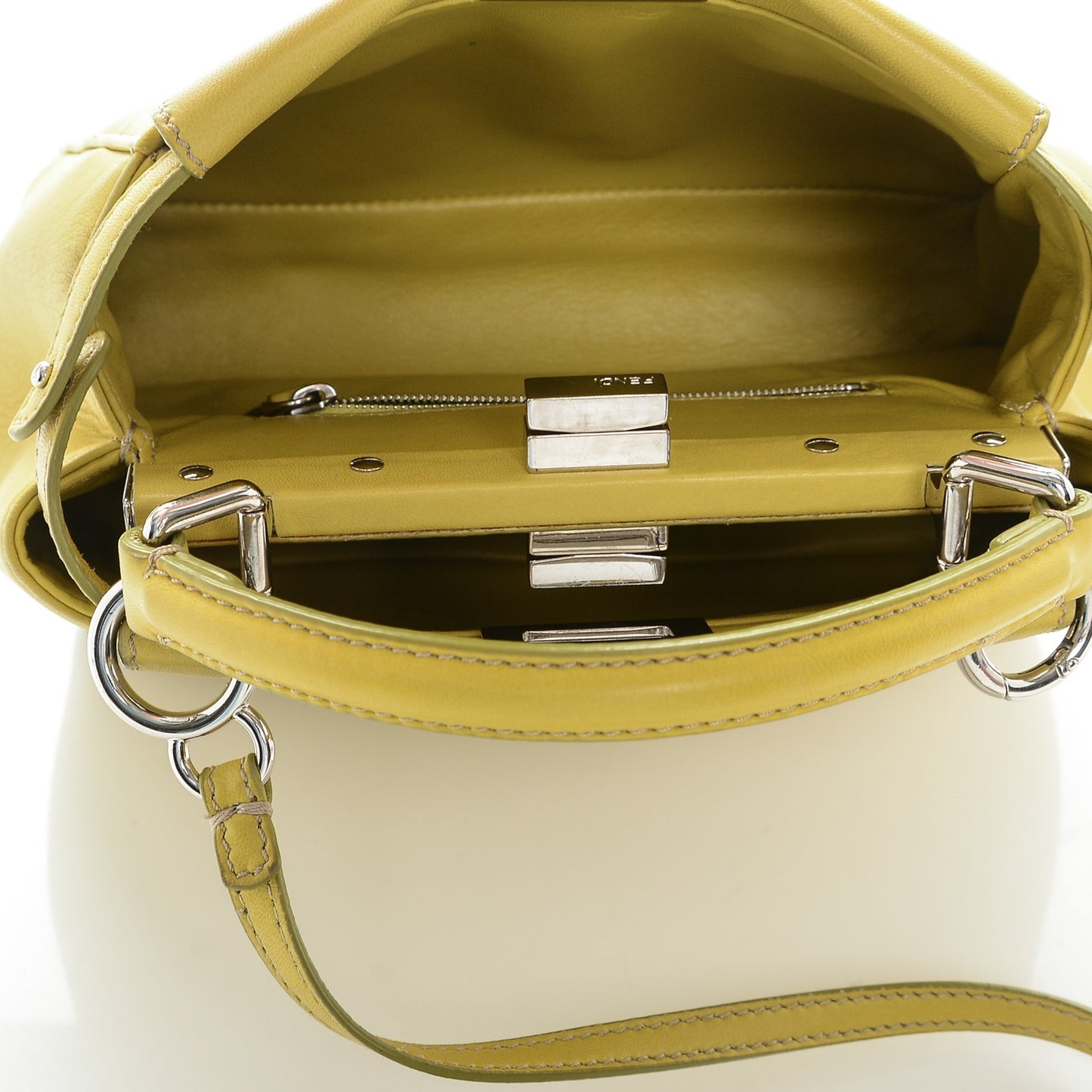 Nappa Mini Peekaboo Iconic Satchel Lime