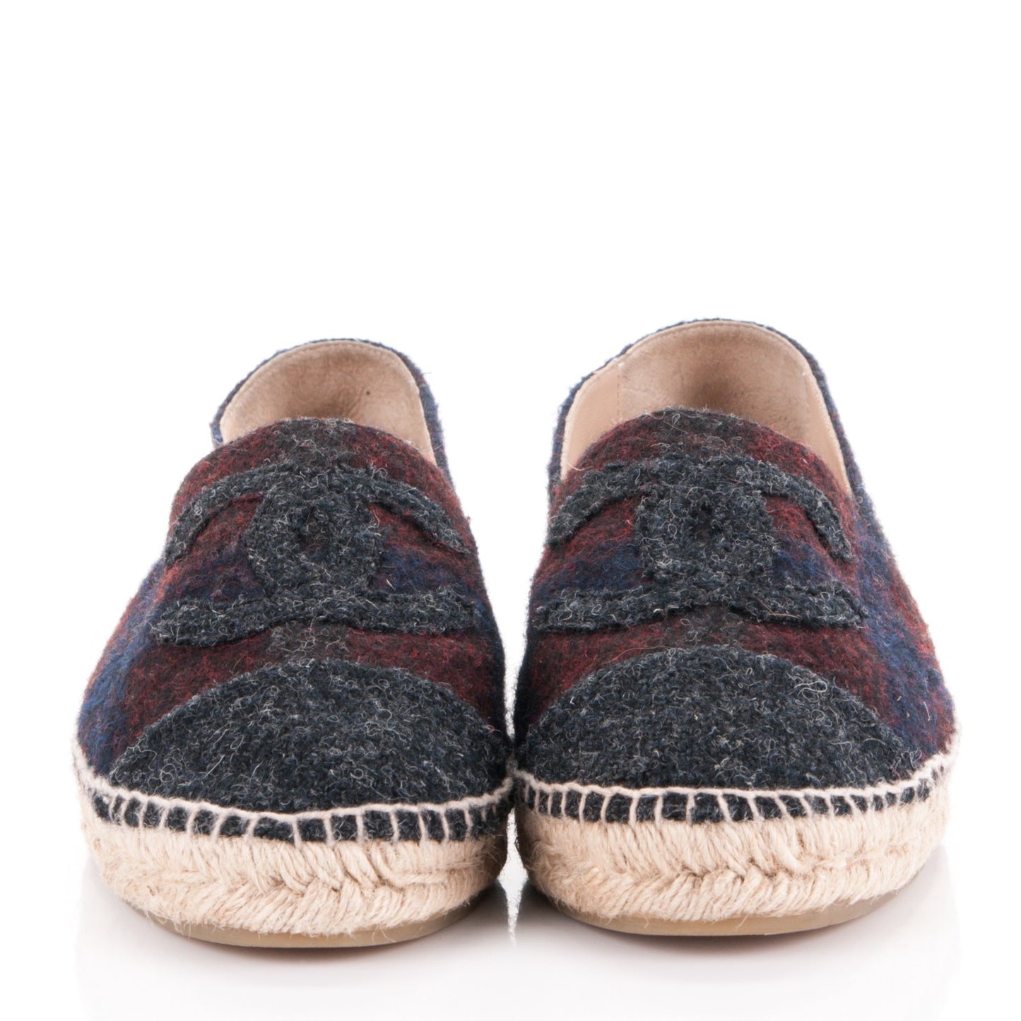 Flannel CC Espadrilles 40 Navy Dark Red