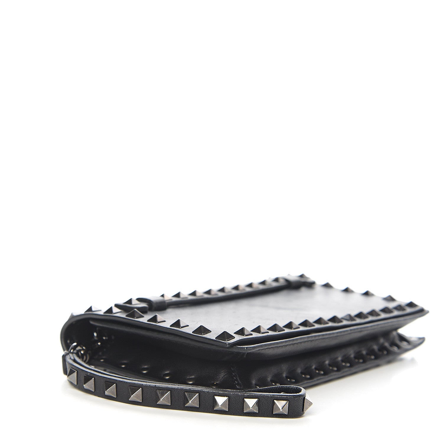 Valentino Garavani Nappa Small Rockstud Wristlet Clutch Black 3 of 9