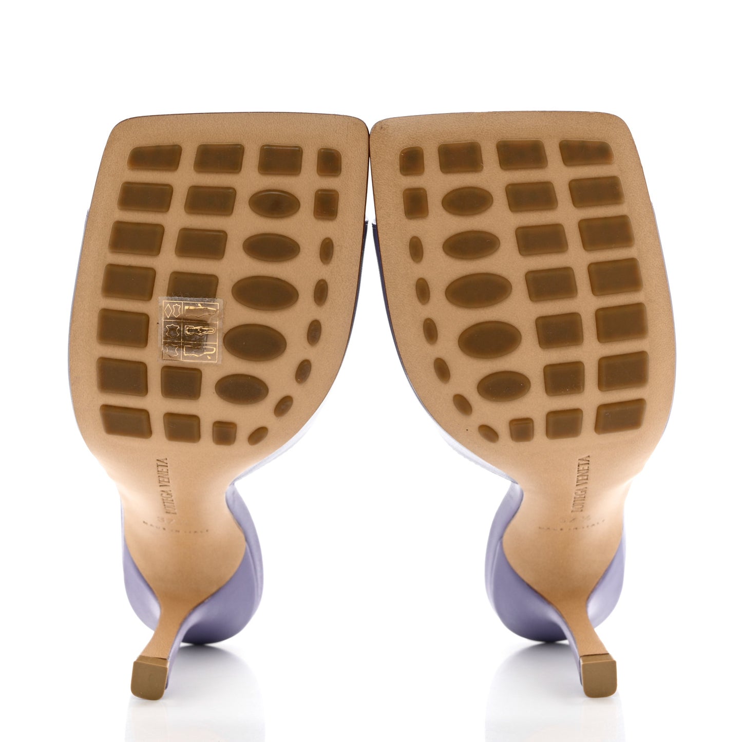 Lambskin Stretch Mule Sandals 37.5 Lavender