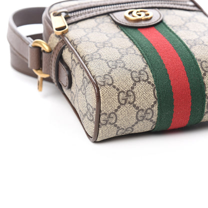 Gucci GG Supreme Monogram Web Mini Ophidia Messenger Brown 7 of 9