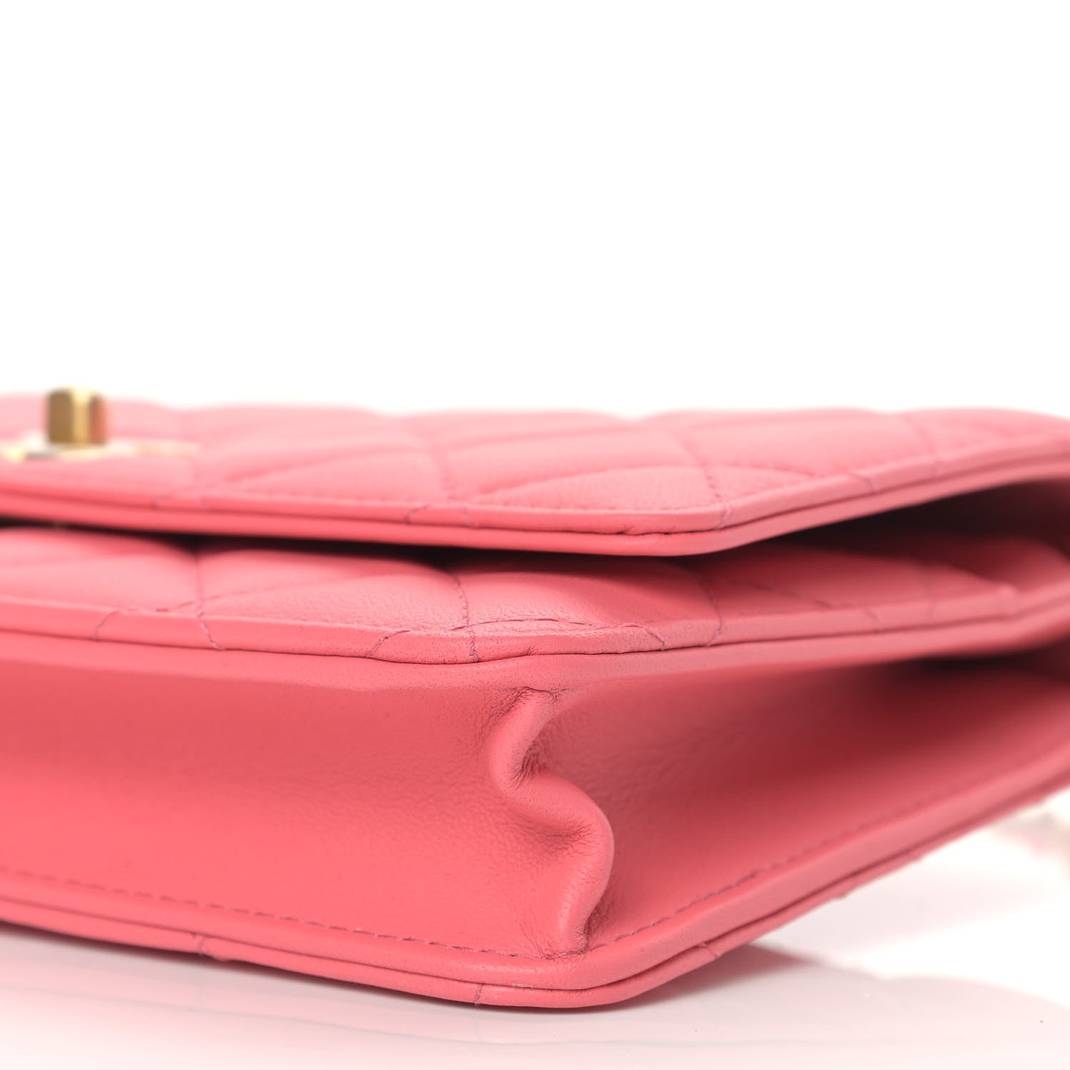 Chanel Lambskin Quilted CC Pearl Crush Wallet on Chain WOC Pink 9 of 11