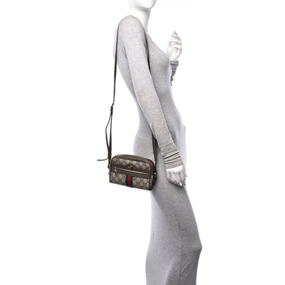 Gucci GG Supreme Monogram Web Mini Ophidia Shoulder Bag Brown 2 of 17