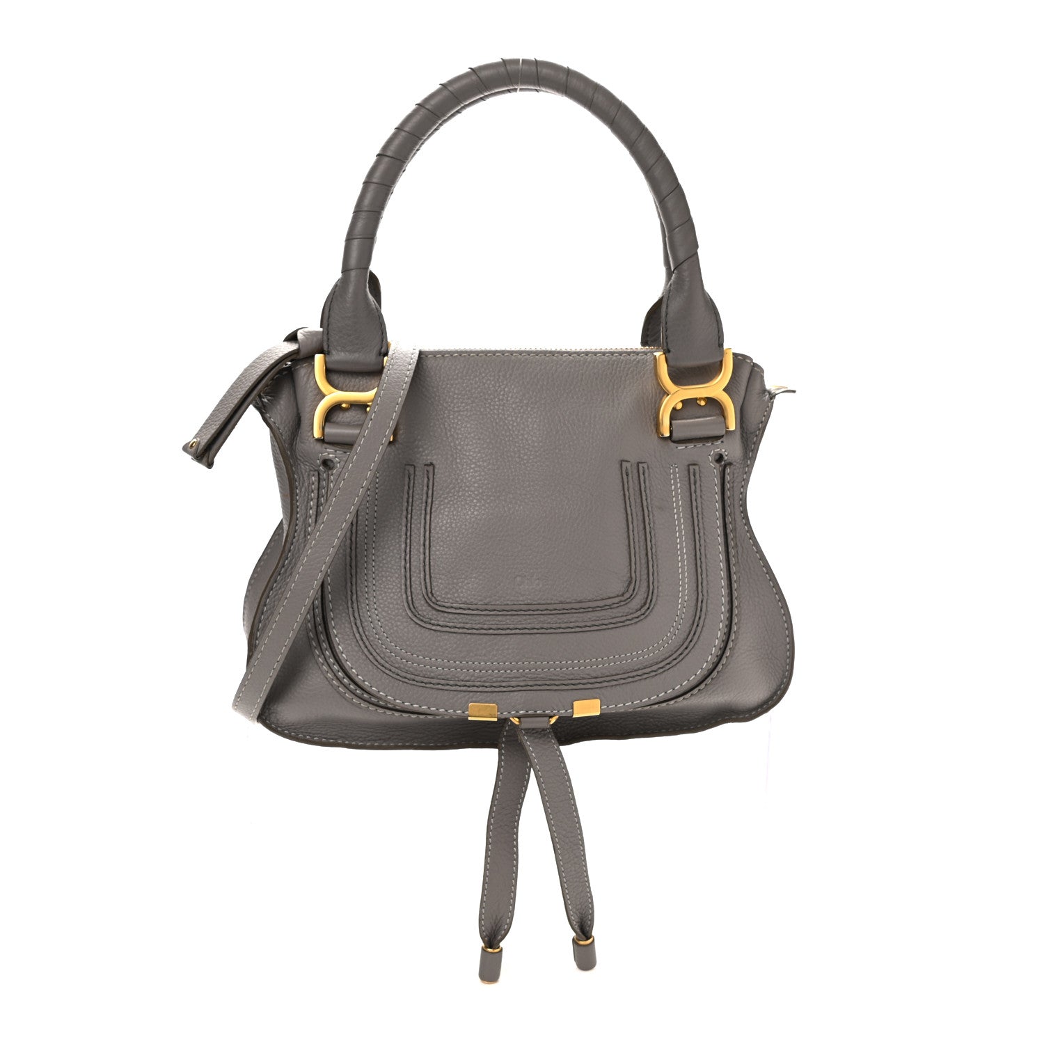 Chloe Calfskin Small Marcie Satchel Cashmere Grey 1 of 8