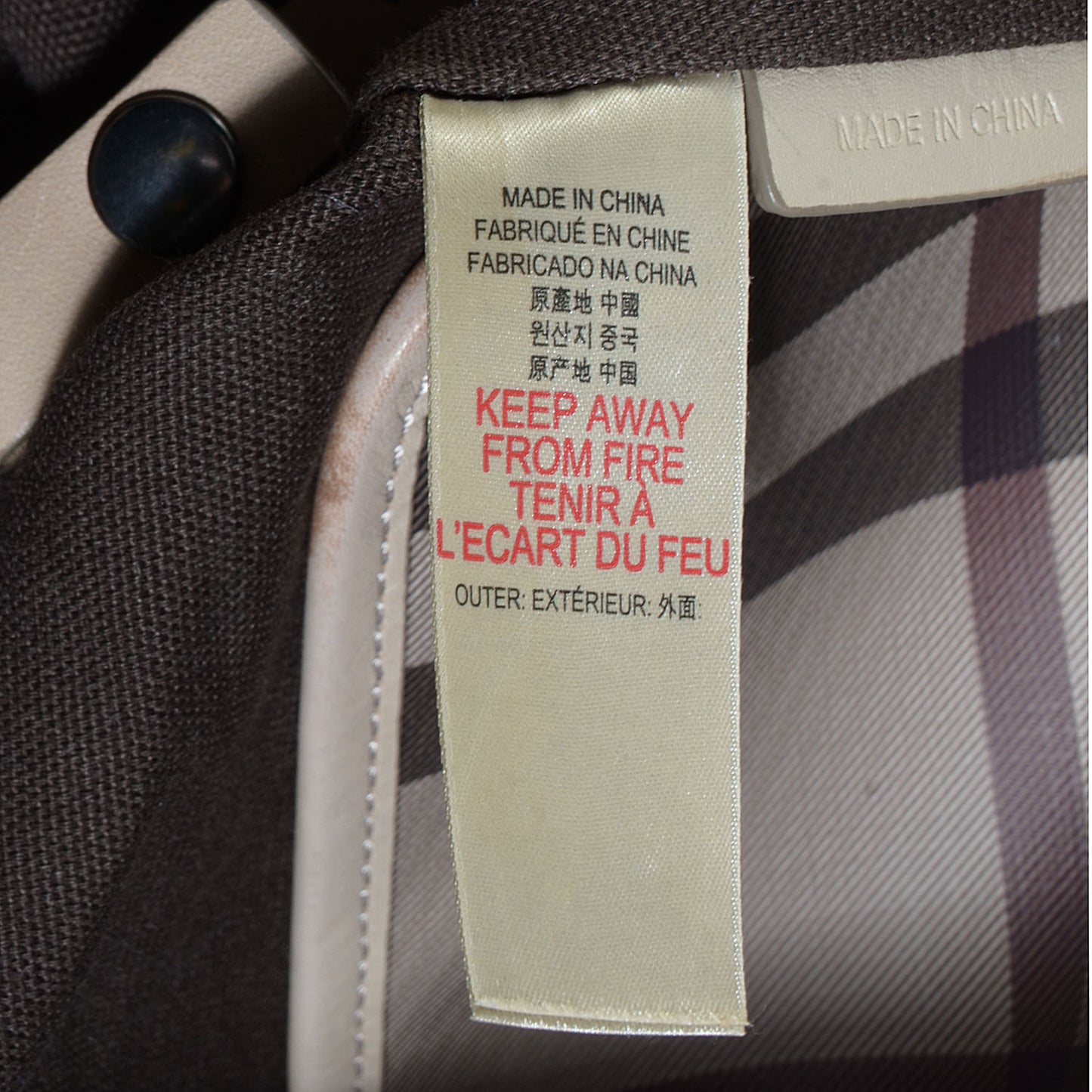 Smoked Check Small Canterbury Tote Trench
