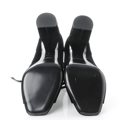 Saint Laurent Veluto Master Loulou 95 Lace Up Sandals 40 Black Lucido 5 of 12