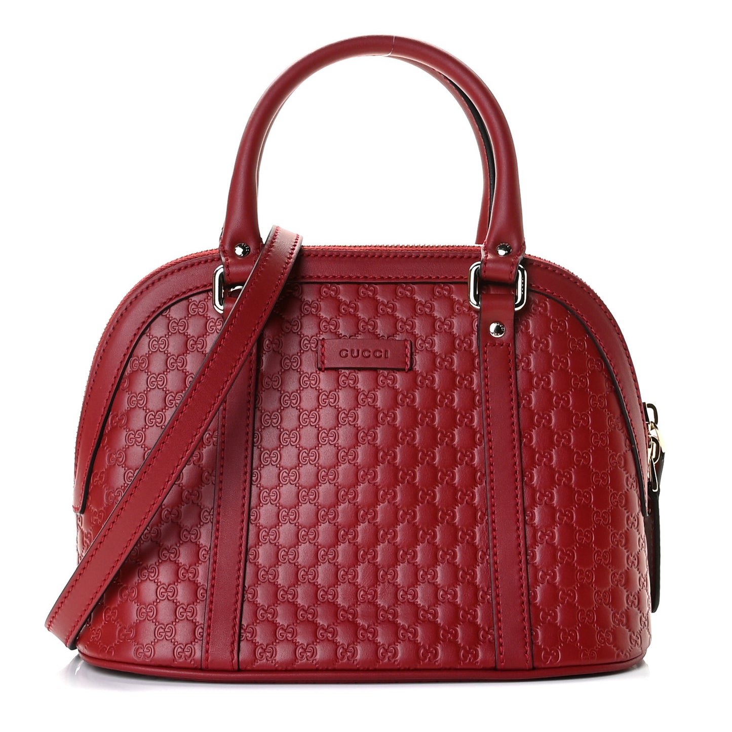 Soft Microguccissima Mini Dome Bag Rosso