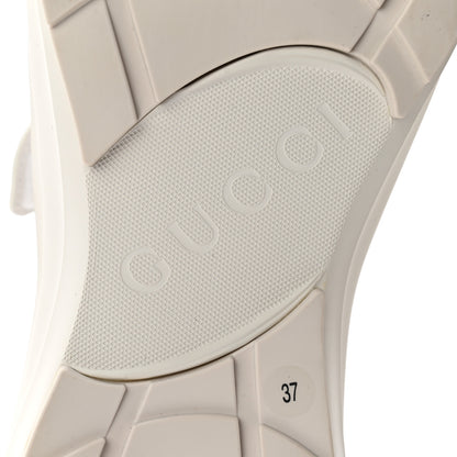 Gucci Calfskin Womens Wave Wedge Sneakers 37 White 7 of 9