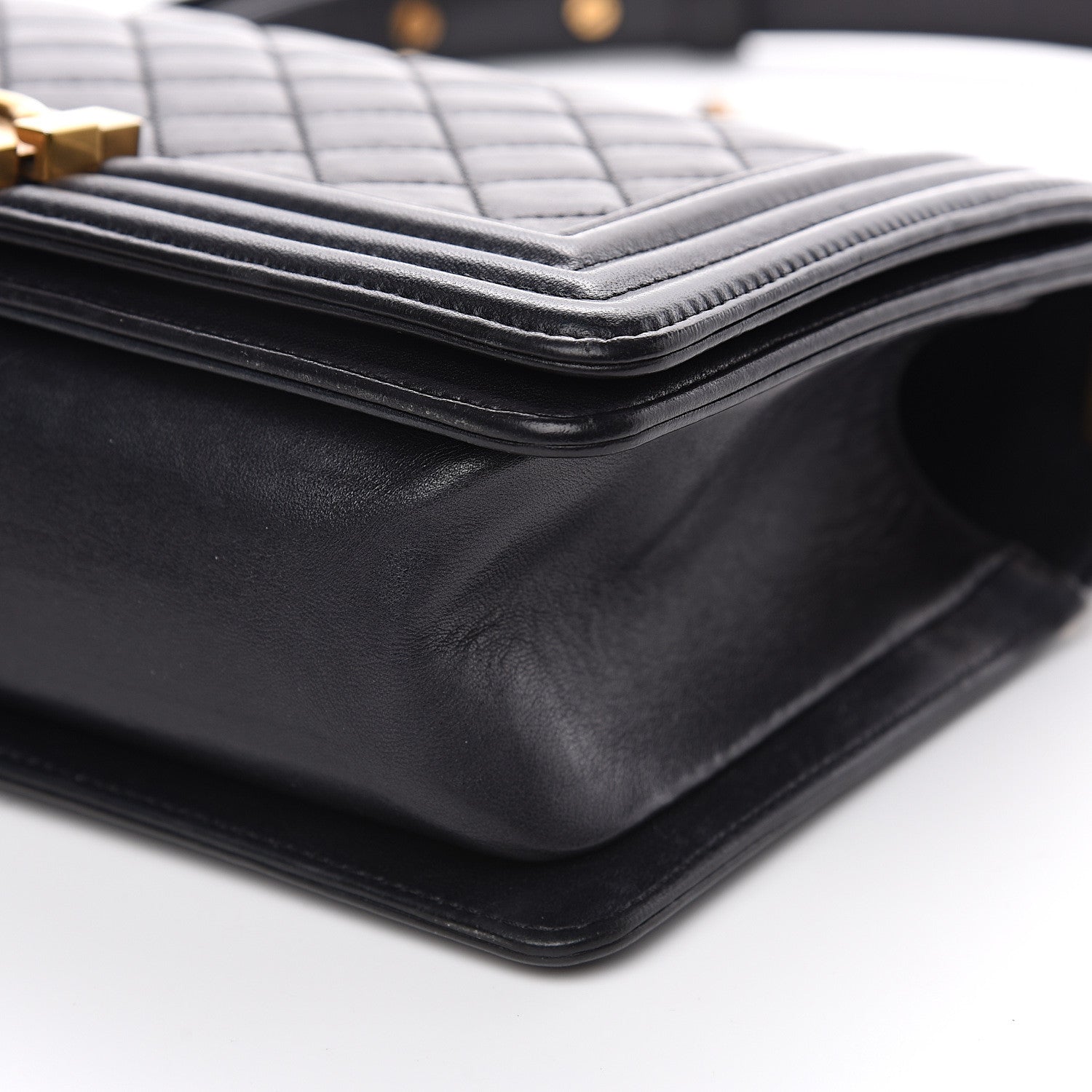 Chanel Lambskin Quilted Medium Boy Flap Black 13 of 14