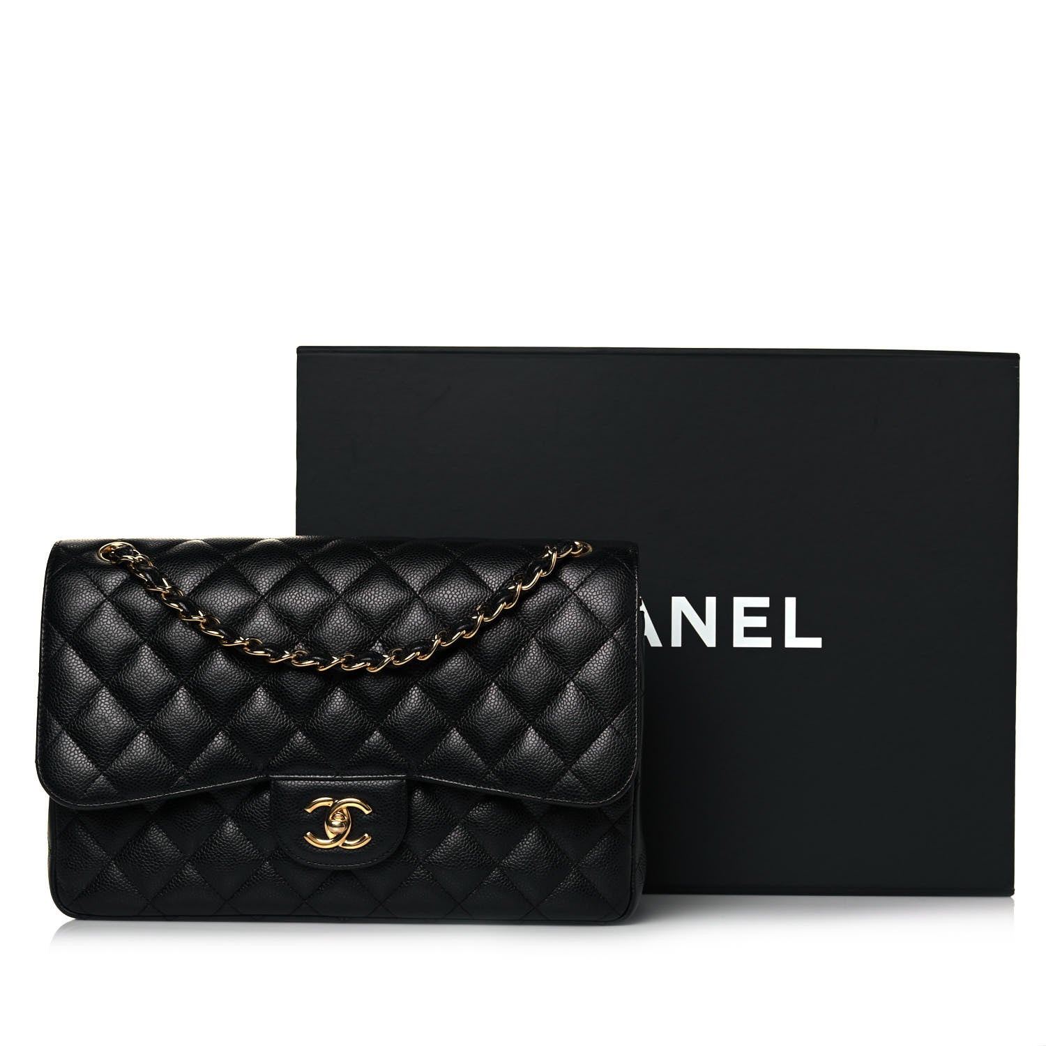 Chanel Caviar Quilted Jumbo Double Flap Black 11 of 11