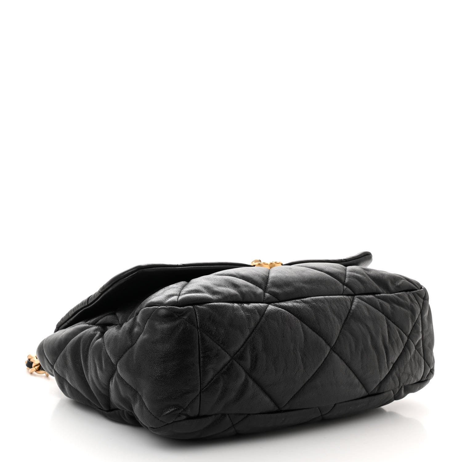 Chanel Lambskin Quilted Maxi Chanel 19 Flap Black 4 of 10