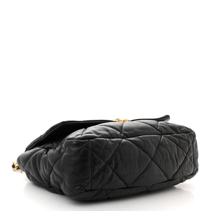 Chanel Lambskin Quilted Maxi Chanel 19 Flap Black 4 of 10